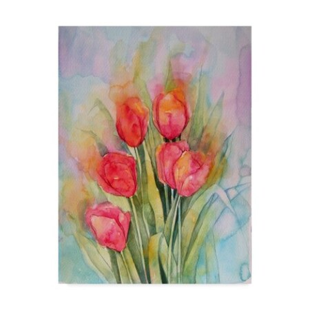 Trademark Fine Art Angie Livingstone 'Vibrant Tulips' Canvas Art, 35x47 ALI38095-C3547GG